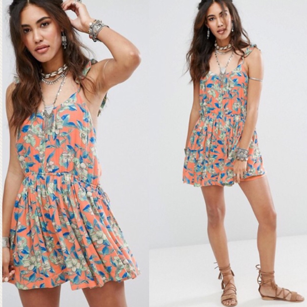 FREE PEOPLE Dear You Mini Dress Orange NWT S